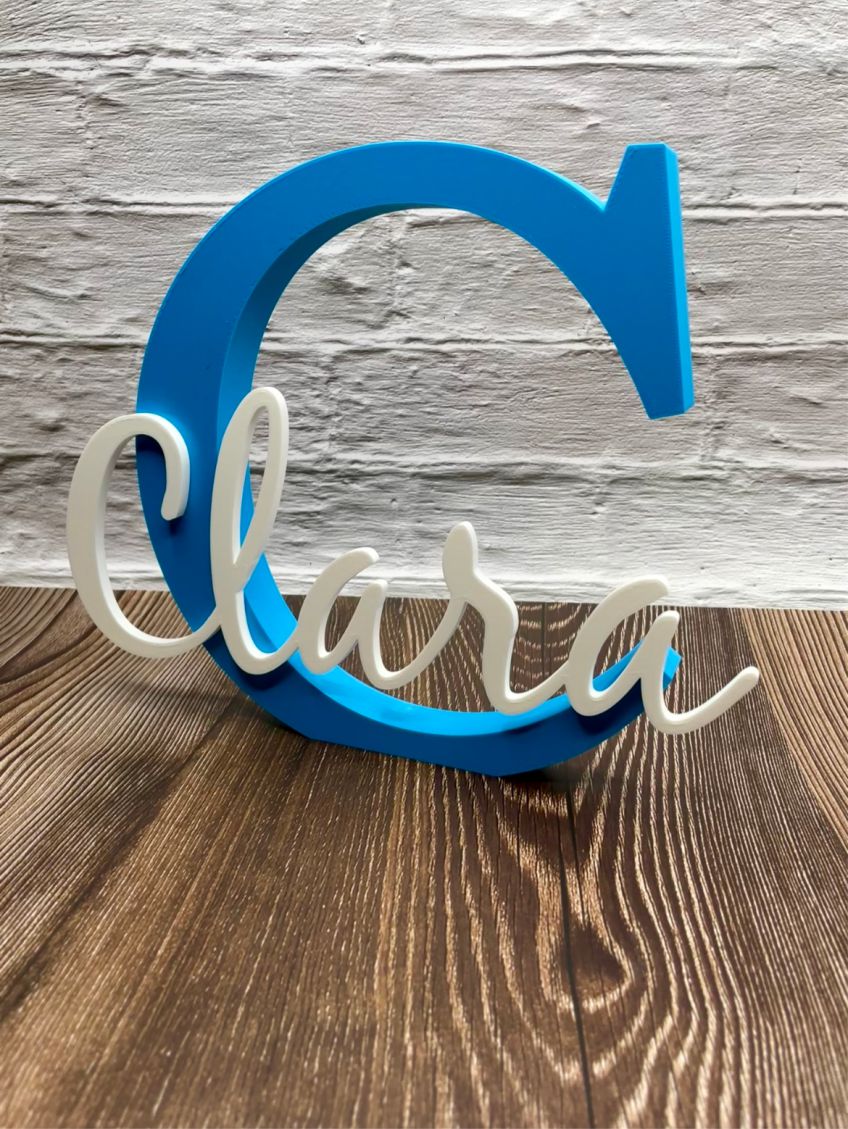 Letra inicial decorativa 23 cm personalizada con nombre