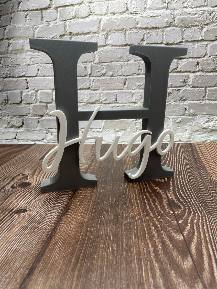 Letra inicial decorativa 23 cm personalizada con nombre