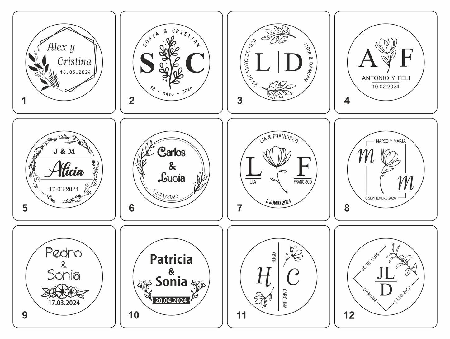 Posavasos redondos de corcho personalizados