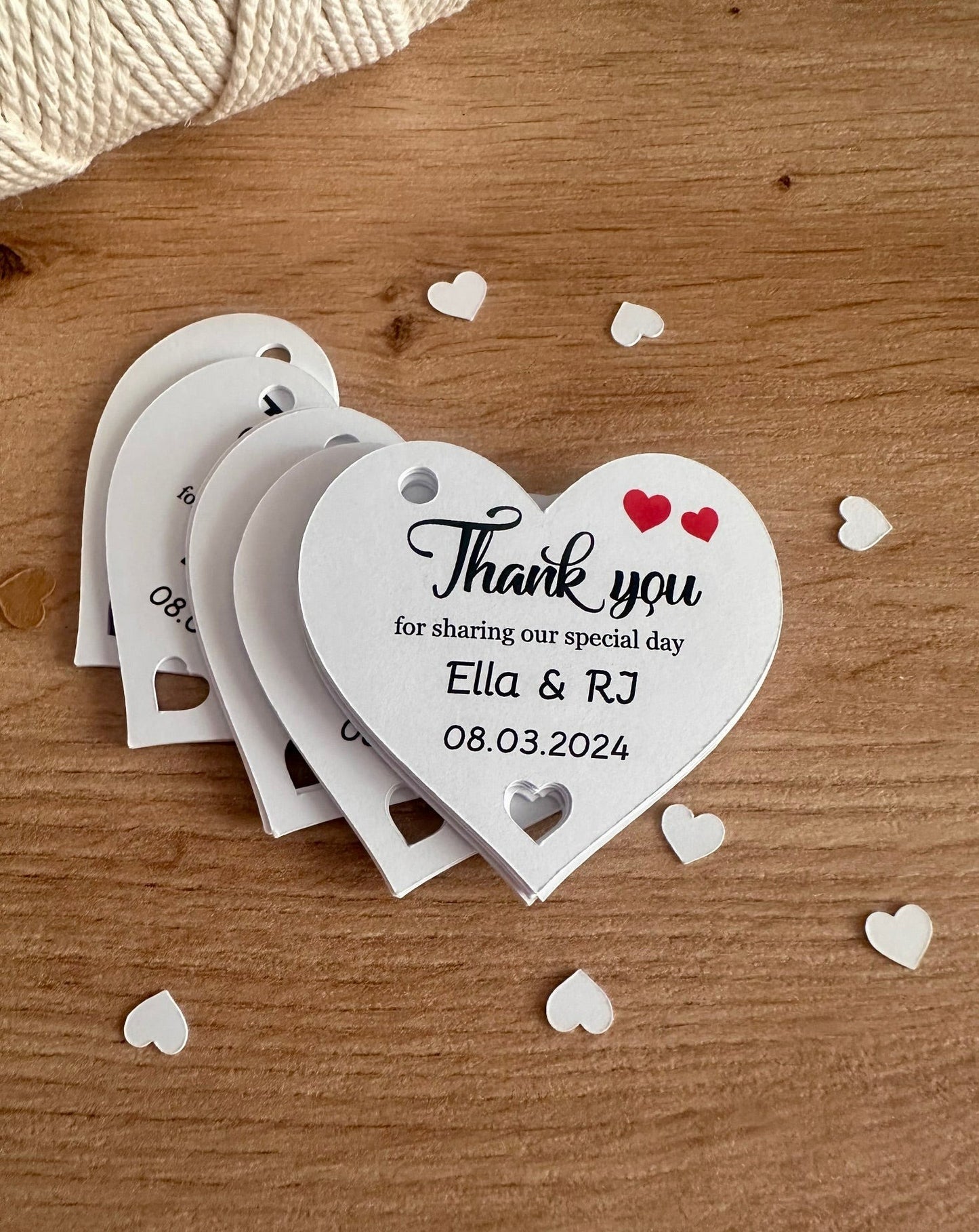 Tarjetas para detalles de boda. Modelo1