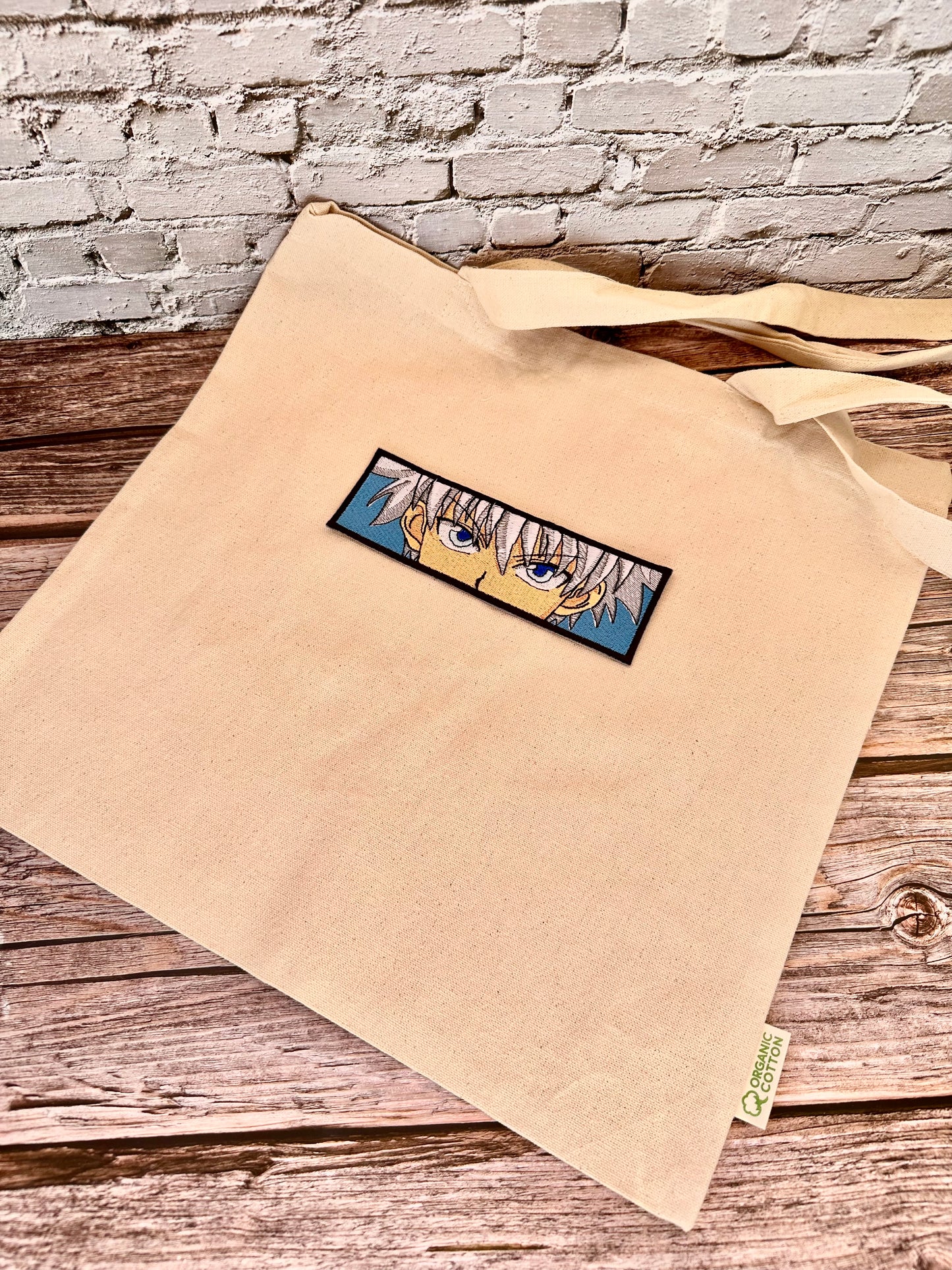 Bolsa con asas bordada
