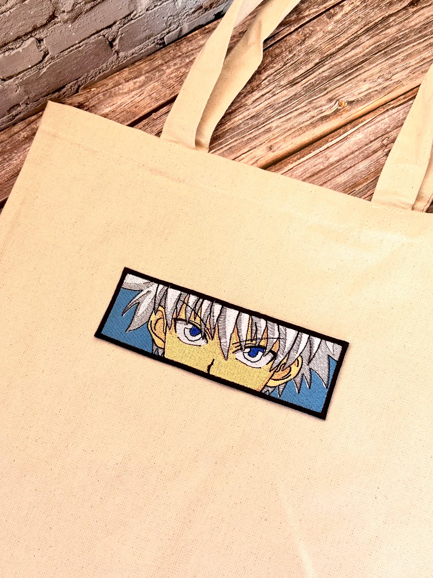 Bolsa con asas bordada
