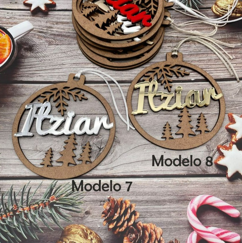 Christmas ball "Forest" personalized with name.