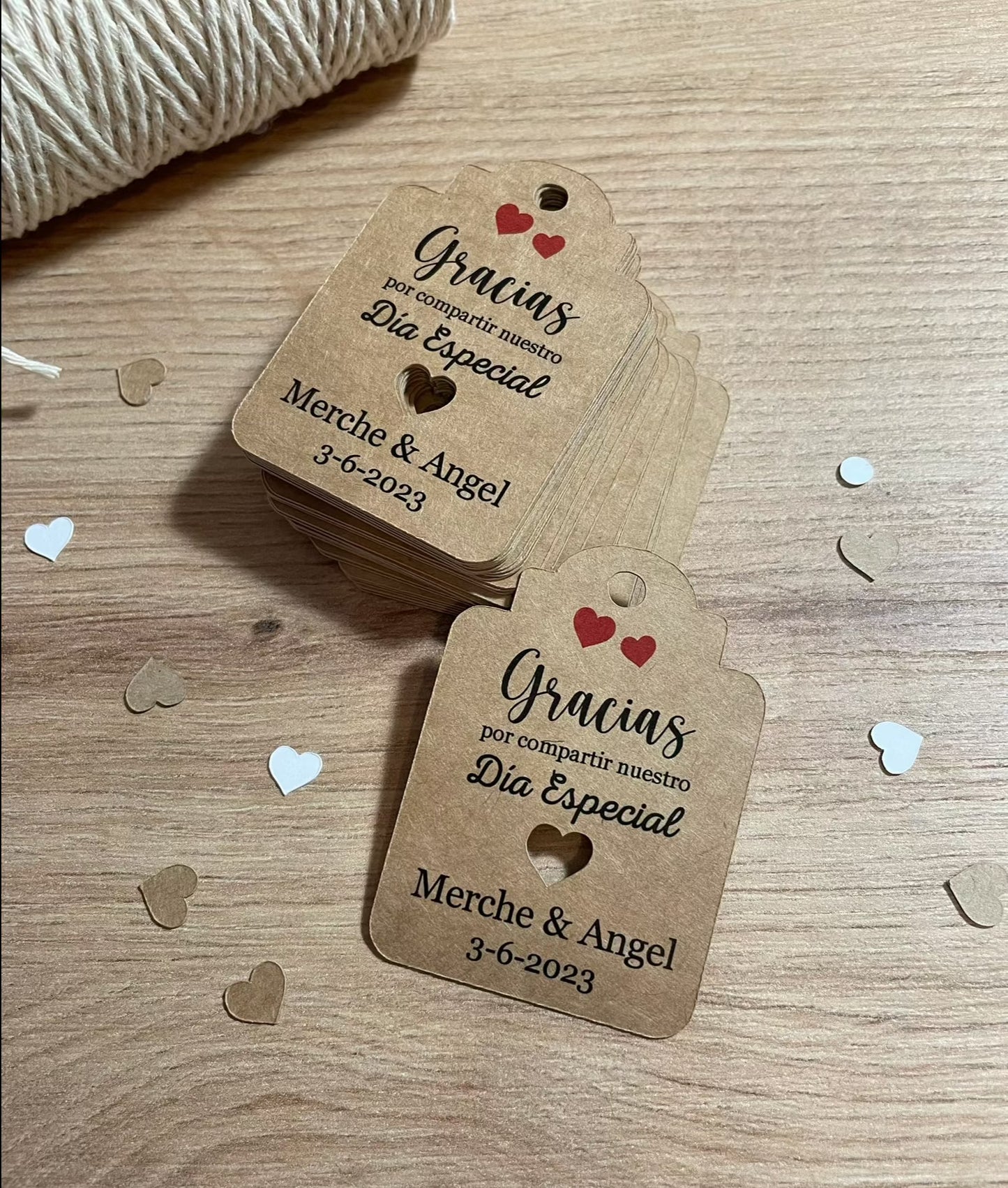 Tarjetas para detalles de boda. Modelo3
