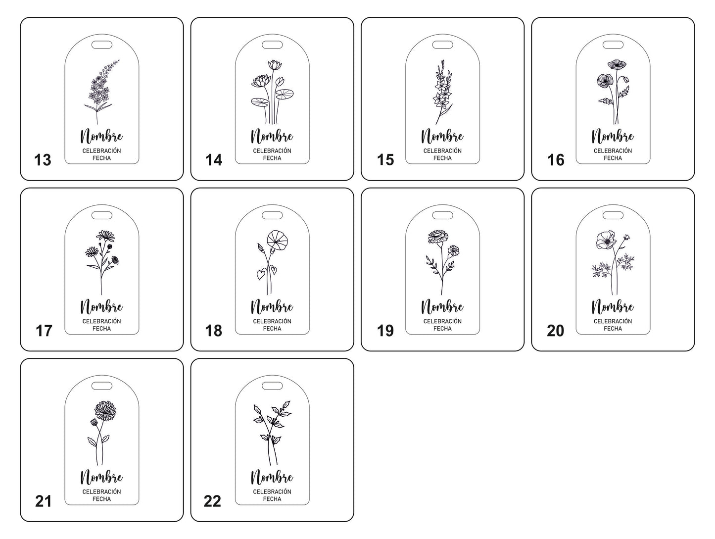 Marcasitios con lazo de tela personalizado