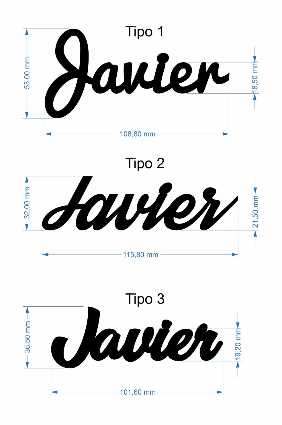 5 Nombres marcasitios de madera.