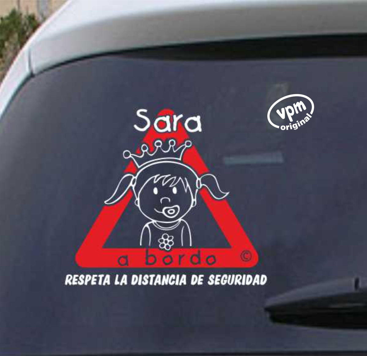 VPM024 Pegatina/Adhesivo BEBÉ A BORDO personalizado