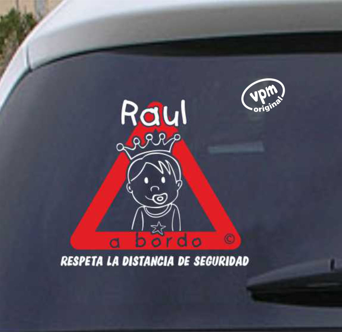 VPM025 Pegatina/Adhesivo BEBÉ A BORDO personalizado