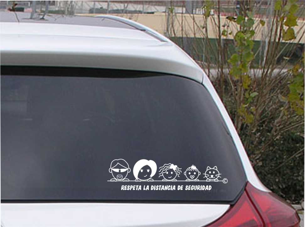 Pegatina/Adhesivo de caras de familia personalizada con 5 miembros