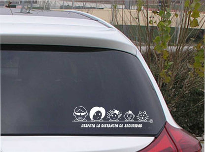 Pegatina/Adhesivo de caras de familia personalizada con 5 miembros
