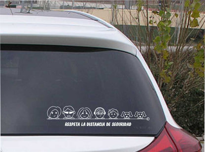 Pegatina/Adhesivo de caras de familia personalizada con 7 miembros