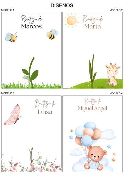 Vela margarita personalizada para invitados