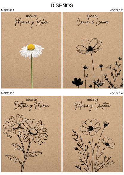 Vela margarita personalizada para invitados