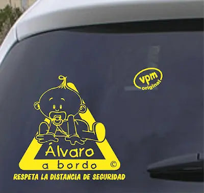 VPM01 Pegatina/Adhesivo BEBÉ A BORDO personalizado