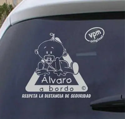 VPM01 Pegatina/Adhesivo BEBÉ A BORDO personalizado