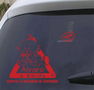 VPM01 Pegatina/Adhesivo BEBÉ A BORDO personalizado