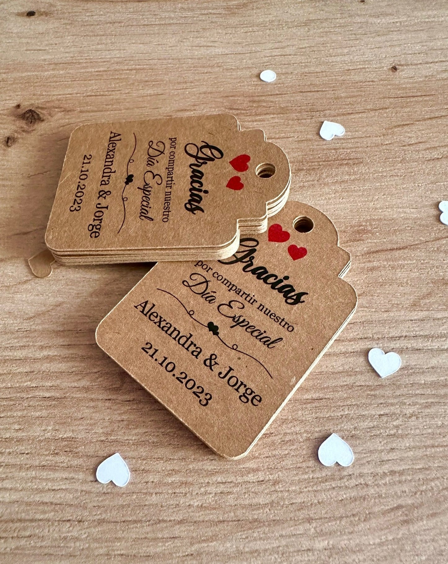 Tarjetas para detalles de boda. Modelo2