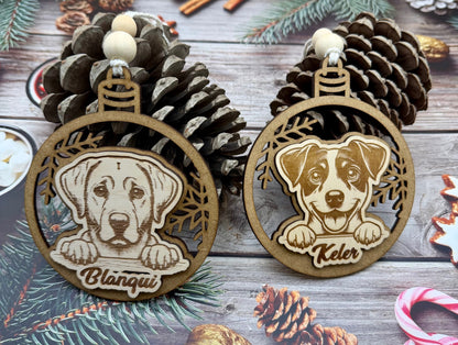 Bola de Navidad de madera "Mascotas"