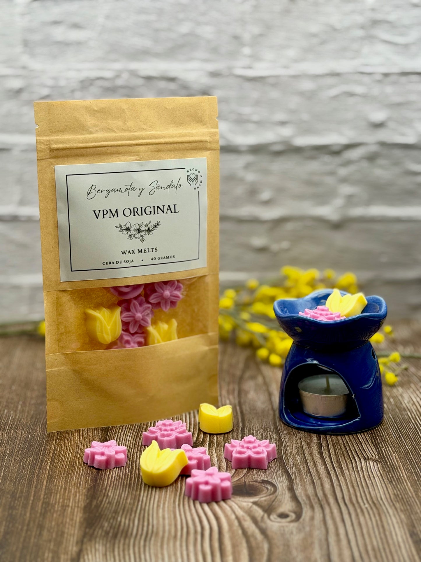 Wax Melts artesanales Bergamota y Sándalo