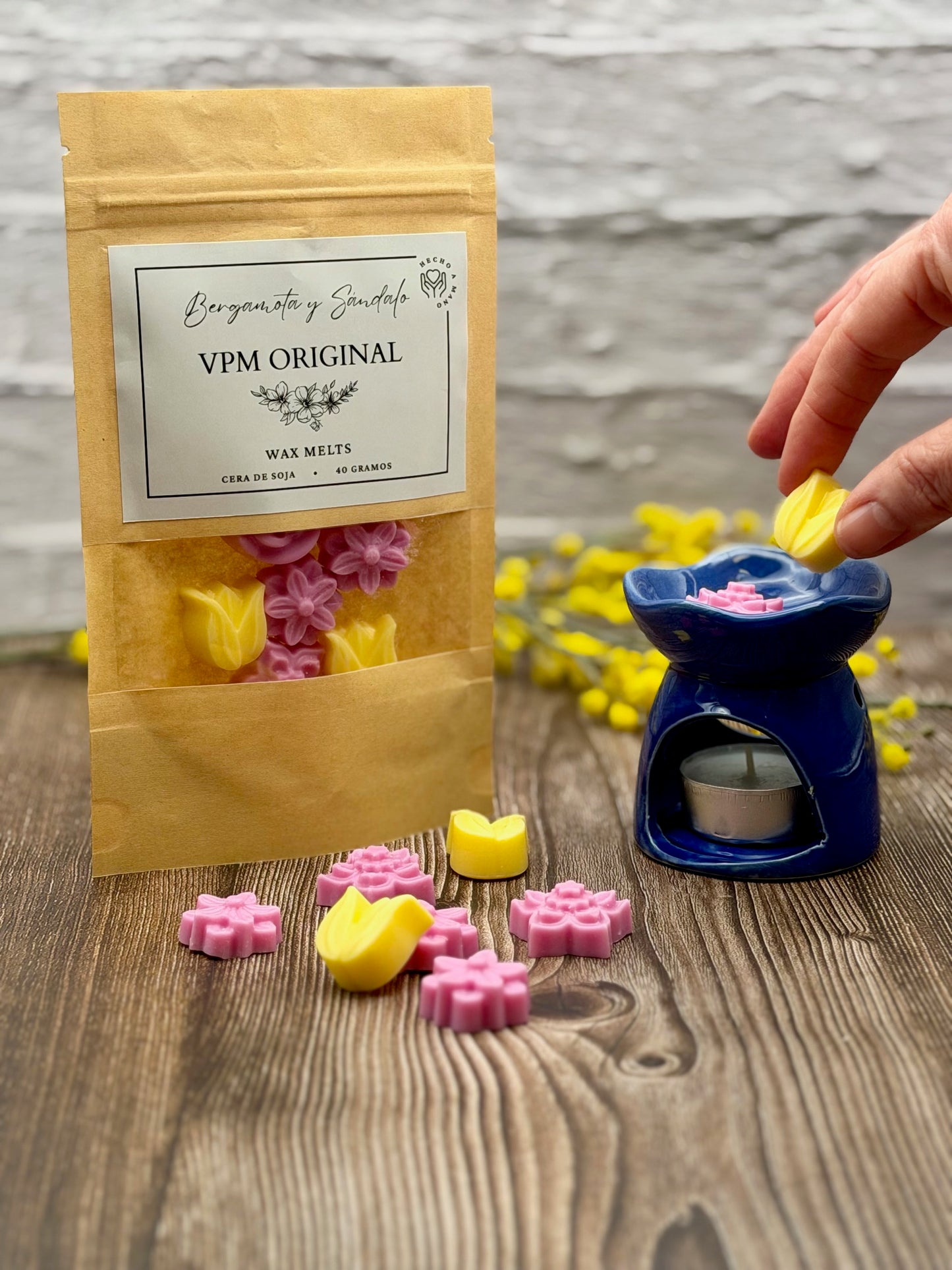 Wax Melts artesanales Bergamota y Sándalo