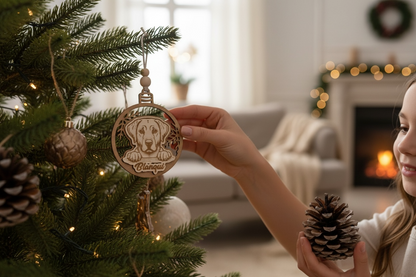 Bola de Navidad de madera "Mascotas"