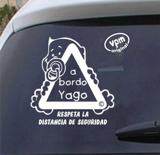 VPM02 Pegatina/Adhesivo BEBÉ A BORDO personalizado