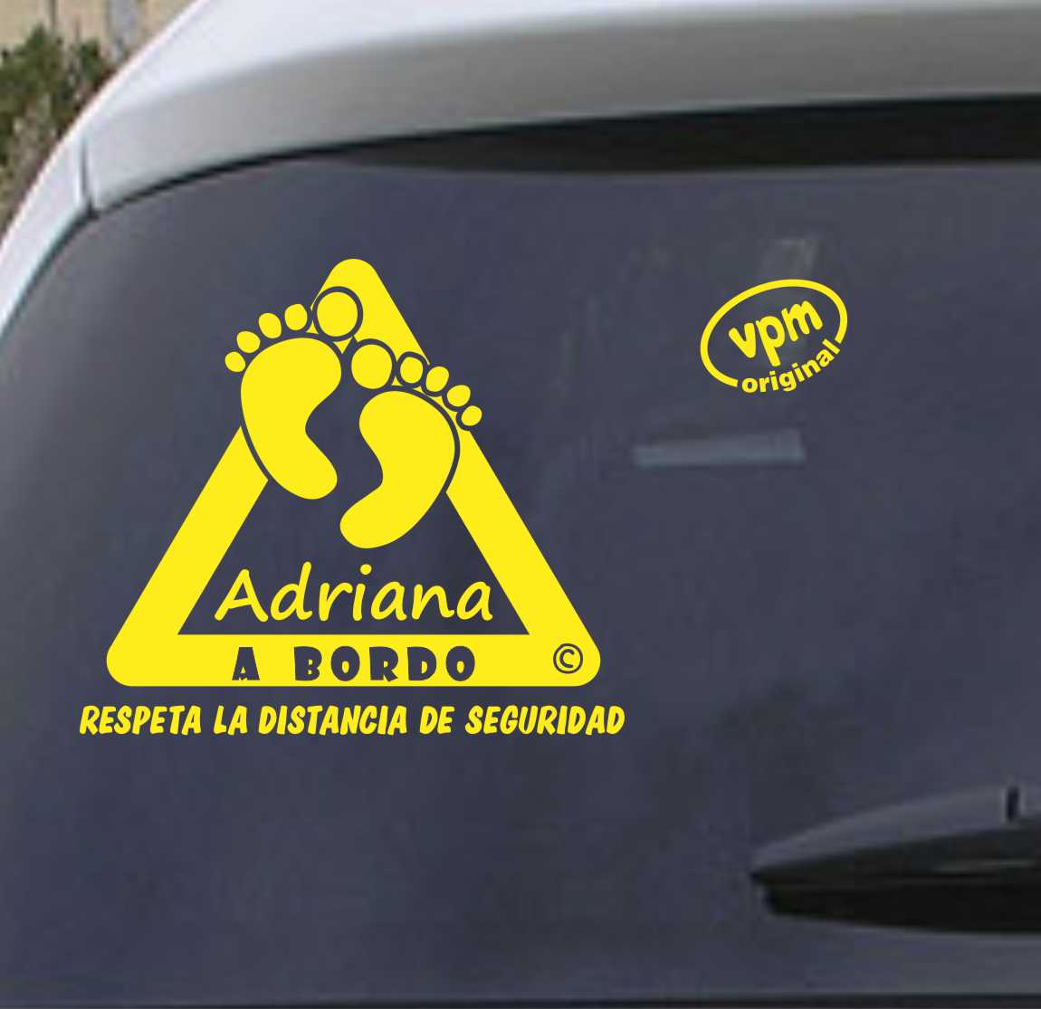 VPM03 Pegatina/Adhesivo BEBÉ A BORDO personalizado