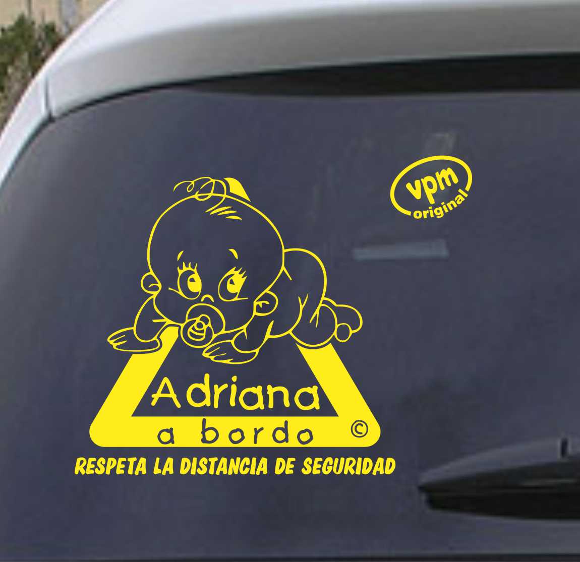 VPM04 Pegatina/Adhesivo BEBÉ A BORDO personalizado