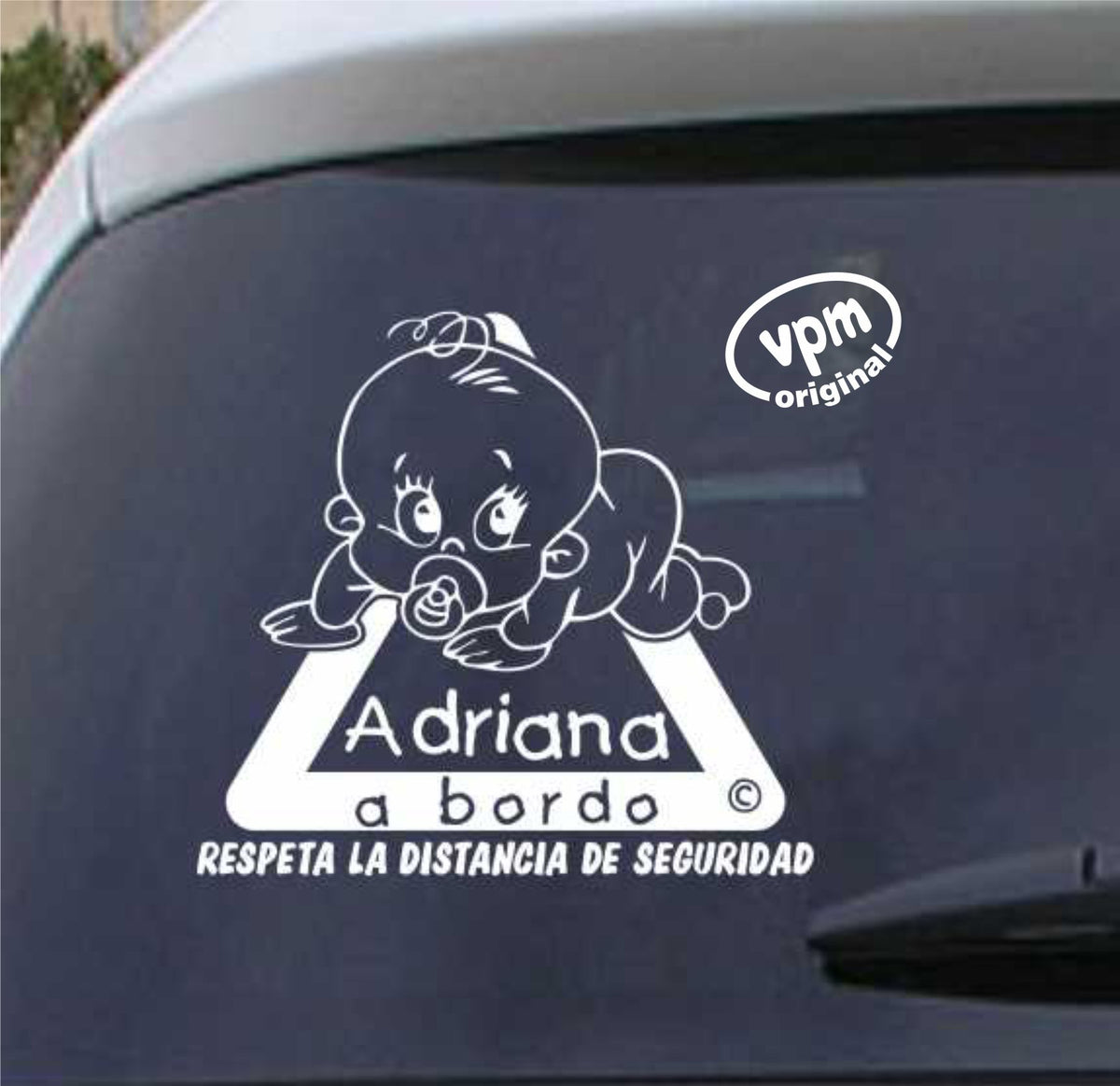VPM04 Pegatina/Adhesivo BEBÉ A BORDO personalizado