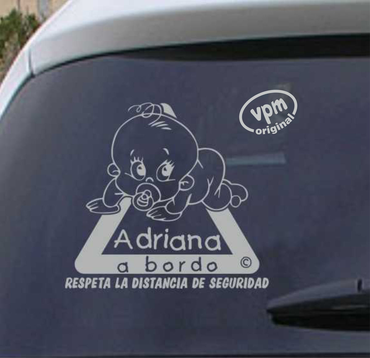 VPM04 Pegatina/Adhesivo BEBÉ A BORDO personalizado