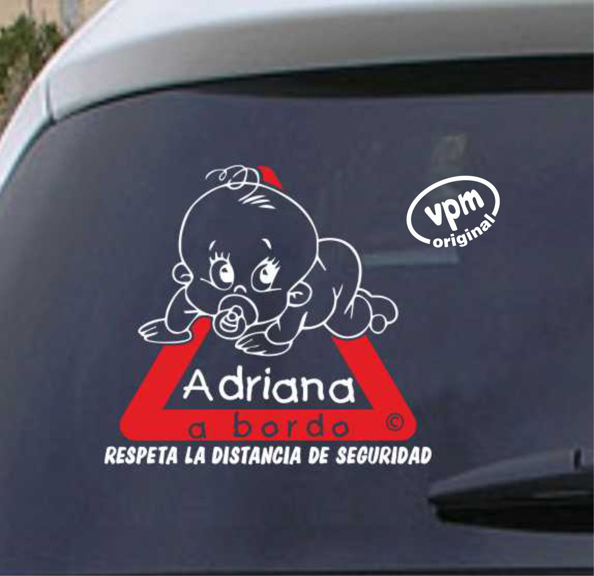 VPM04 Pegatina/Adhesivo BEBÉ A BORDO personalizado
