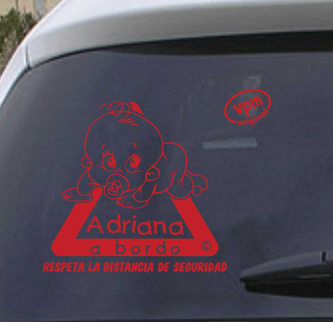 VPM04 Pegatina/Adhesivo BEBÉ A BORDO personalizado