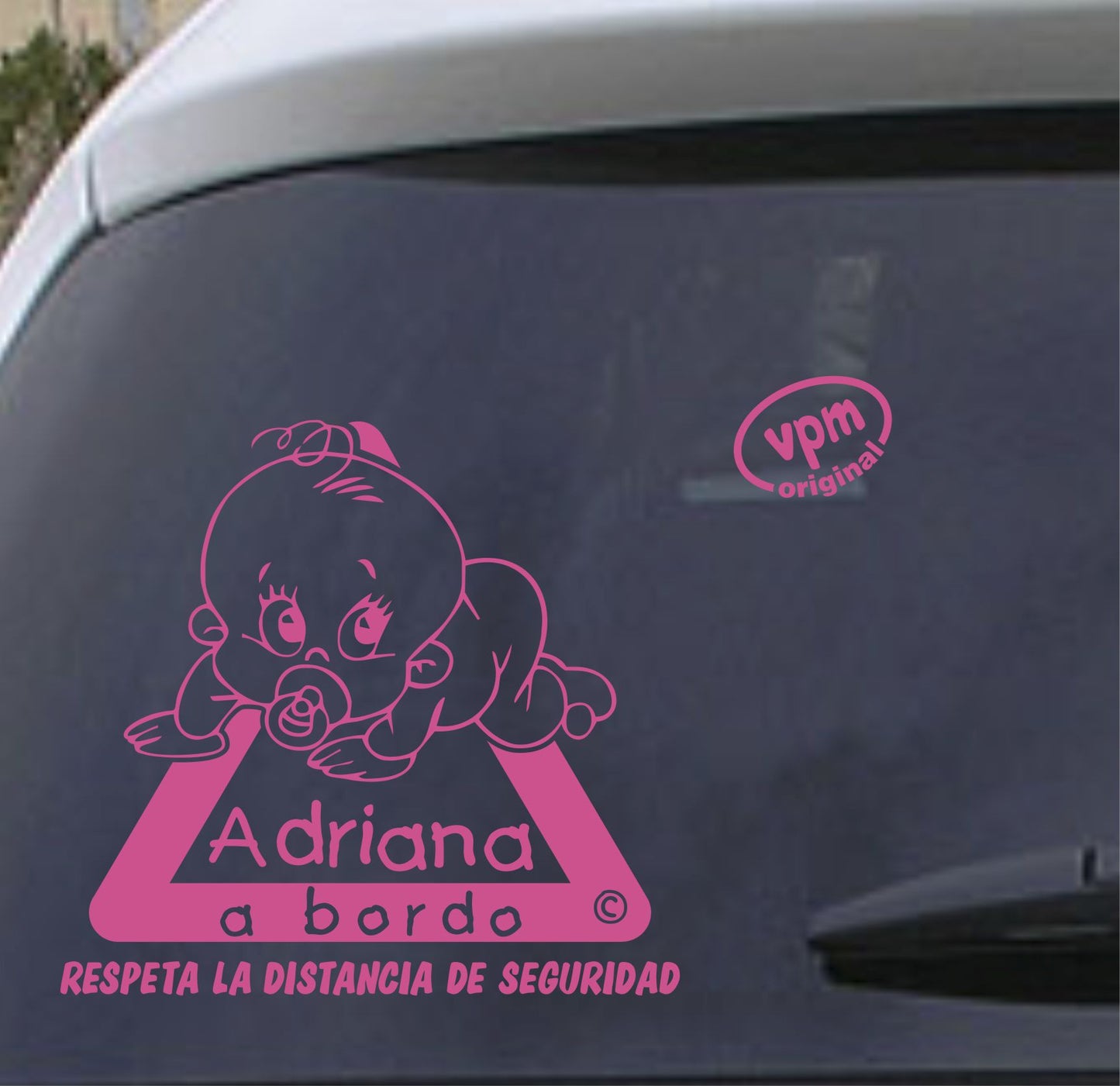 VPM04 Pegatina/Adhesivo BEBÉ A BORDO personalizado