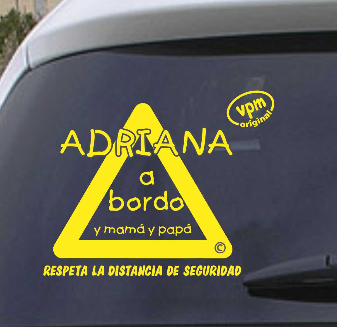 VPM06 Pegatina/Adhesivo BEBÉ A BORDO personalizado