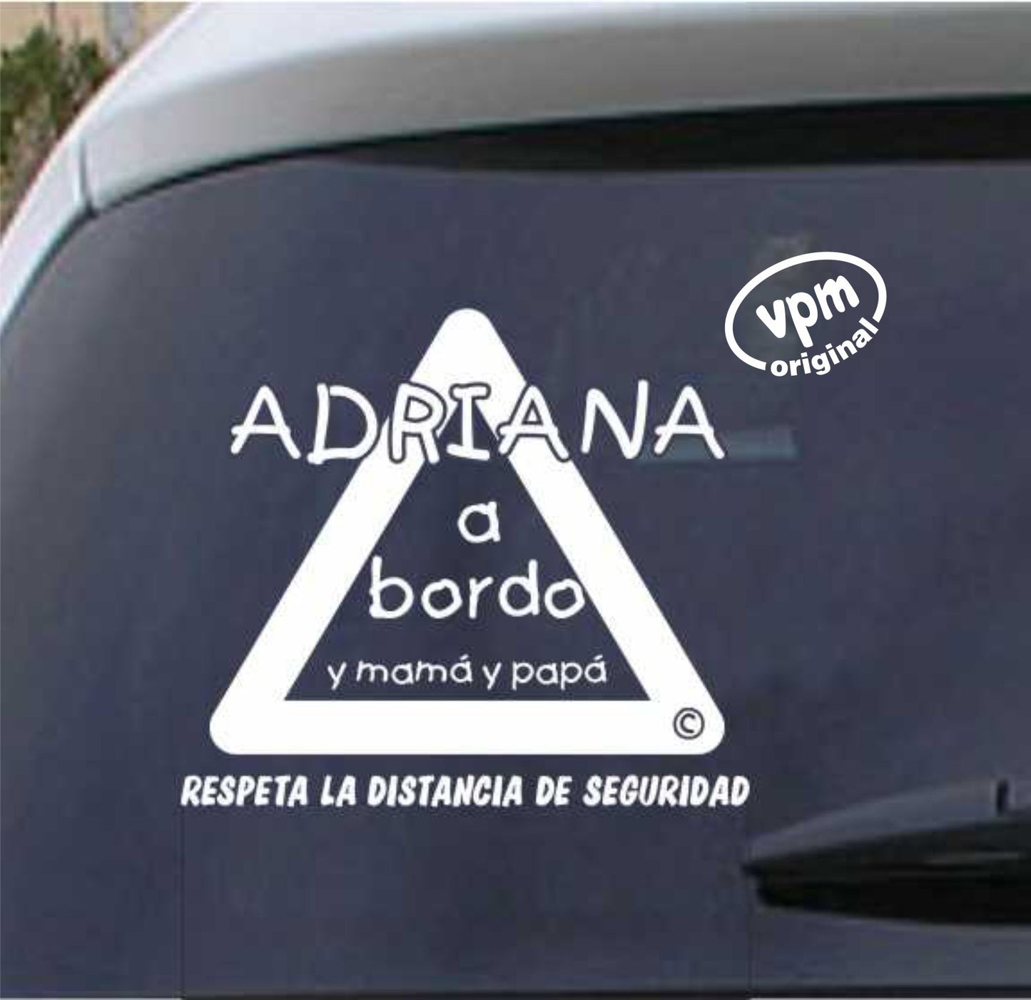 VPM06 Pegatina/Adhesivo BEBÉ A BORDO personalizado