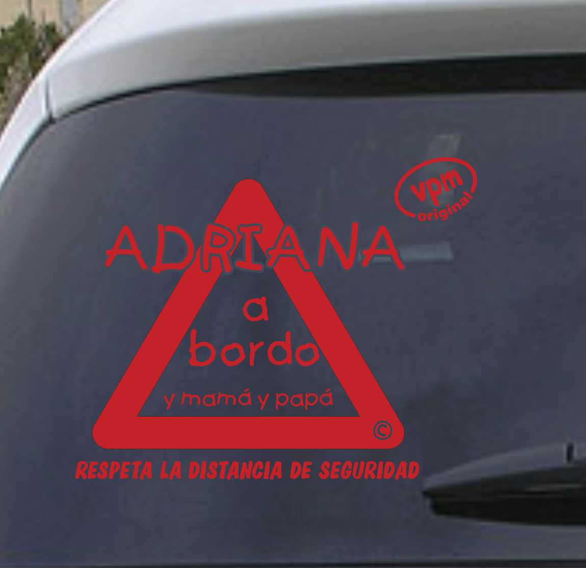VPM06 Pegatina/Adhesivo BEBÉ A BORDO personalizado