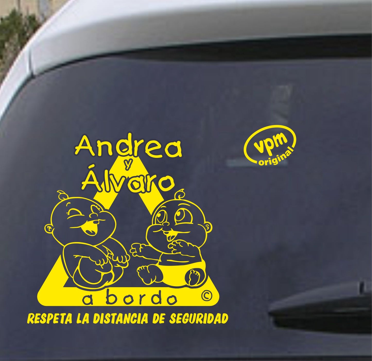 VPM08 Pegatina/Adhesivo BEBÉ A BORDO personalizado