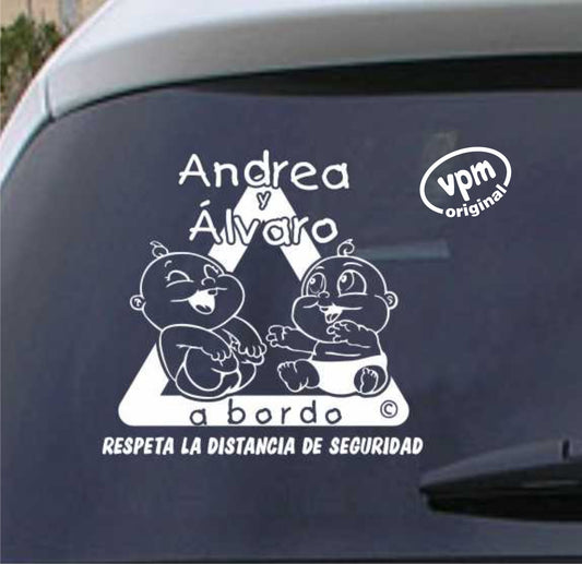 VPM08 Pegatina/Adhesivo BEBÉ A BORDO personalizado