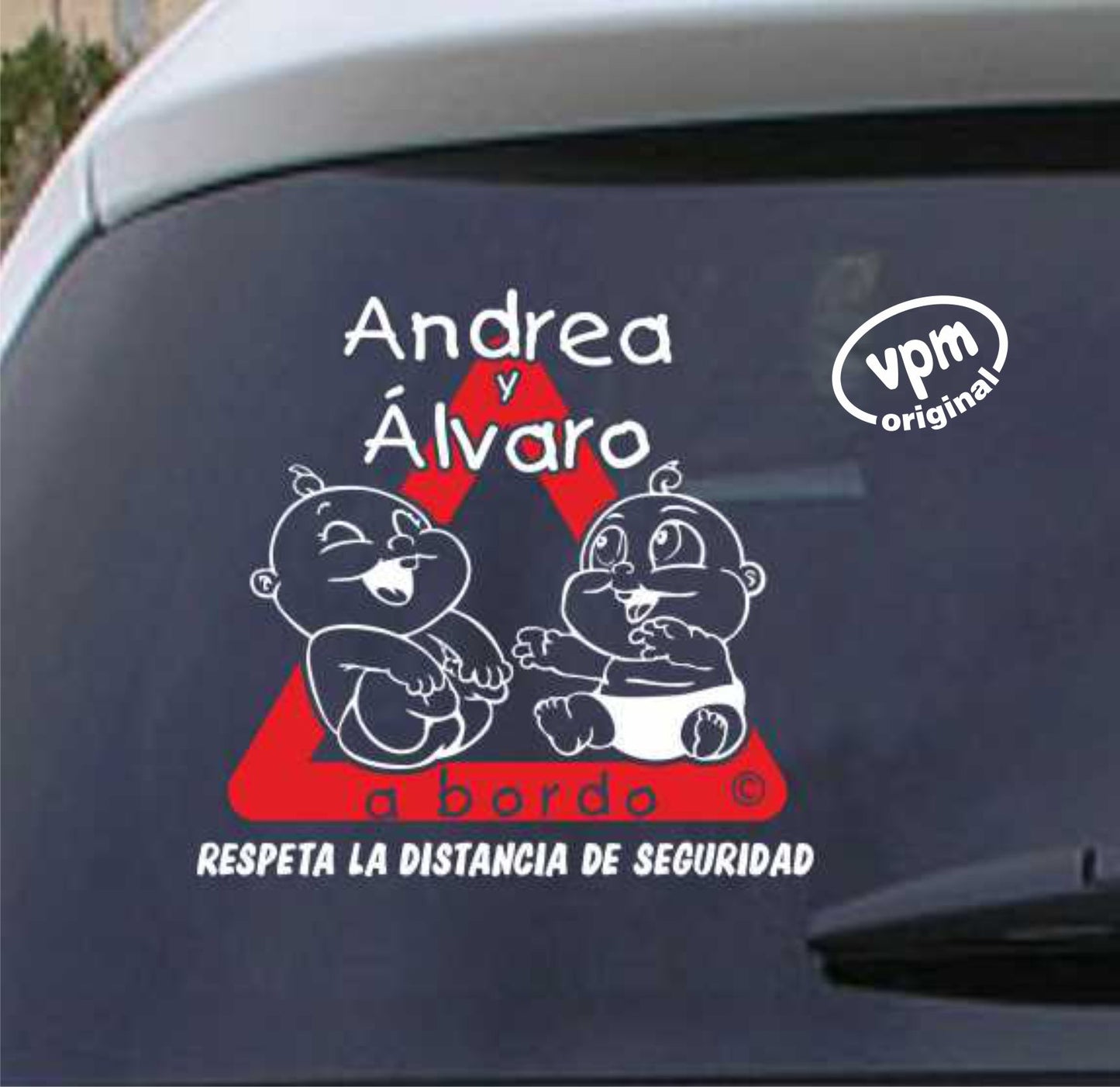 VPM08 Pegatina/Adhesivo BEBÉ A BORDO personalizado