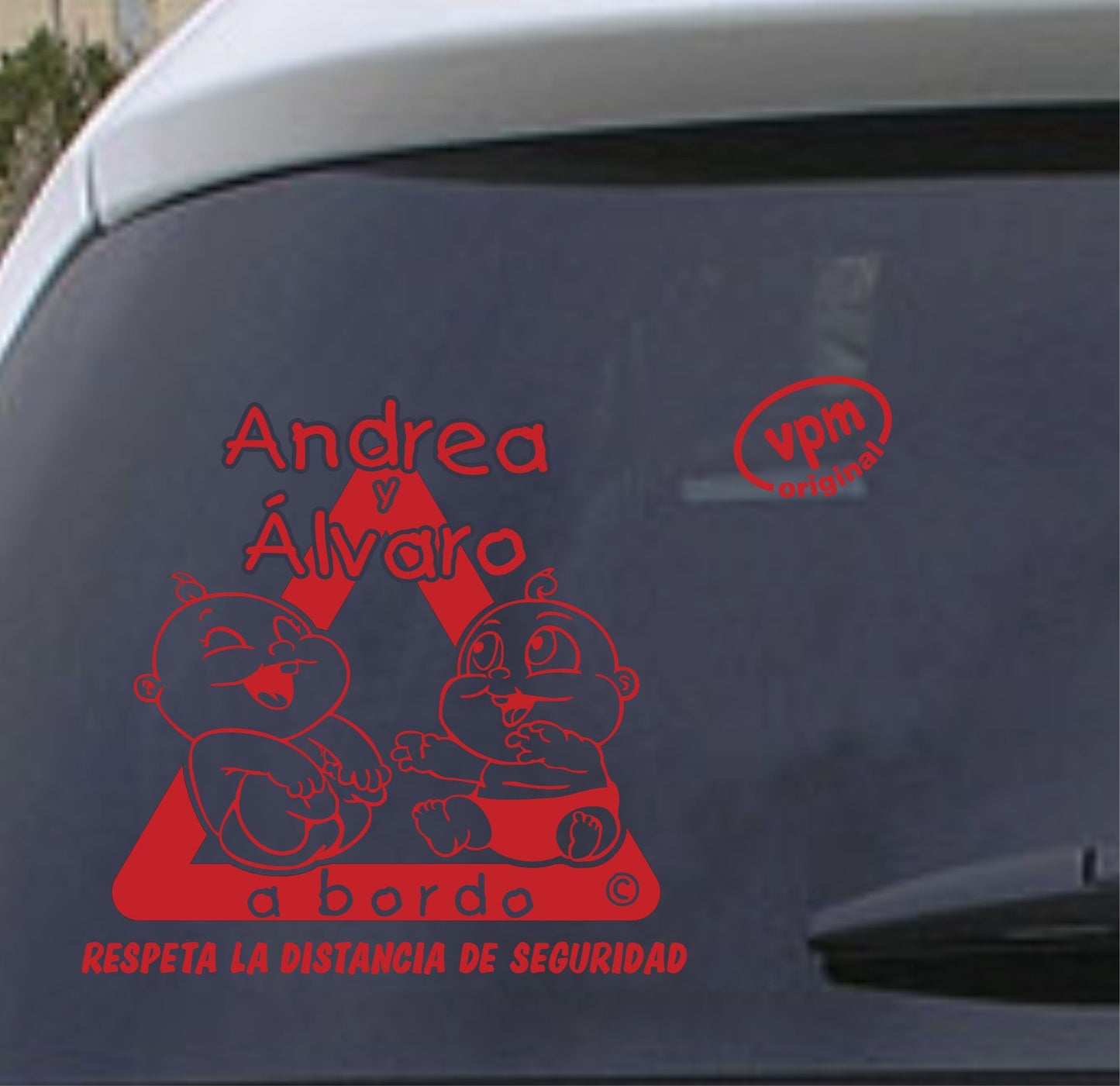 VPM08 Pegatina/Adhesivo BEBÉ A BORDO personalizado