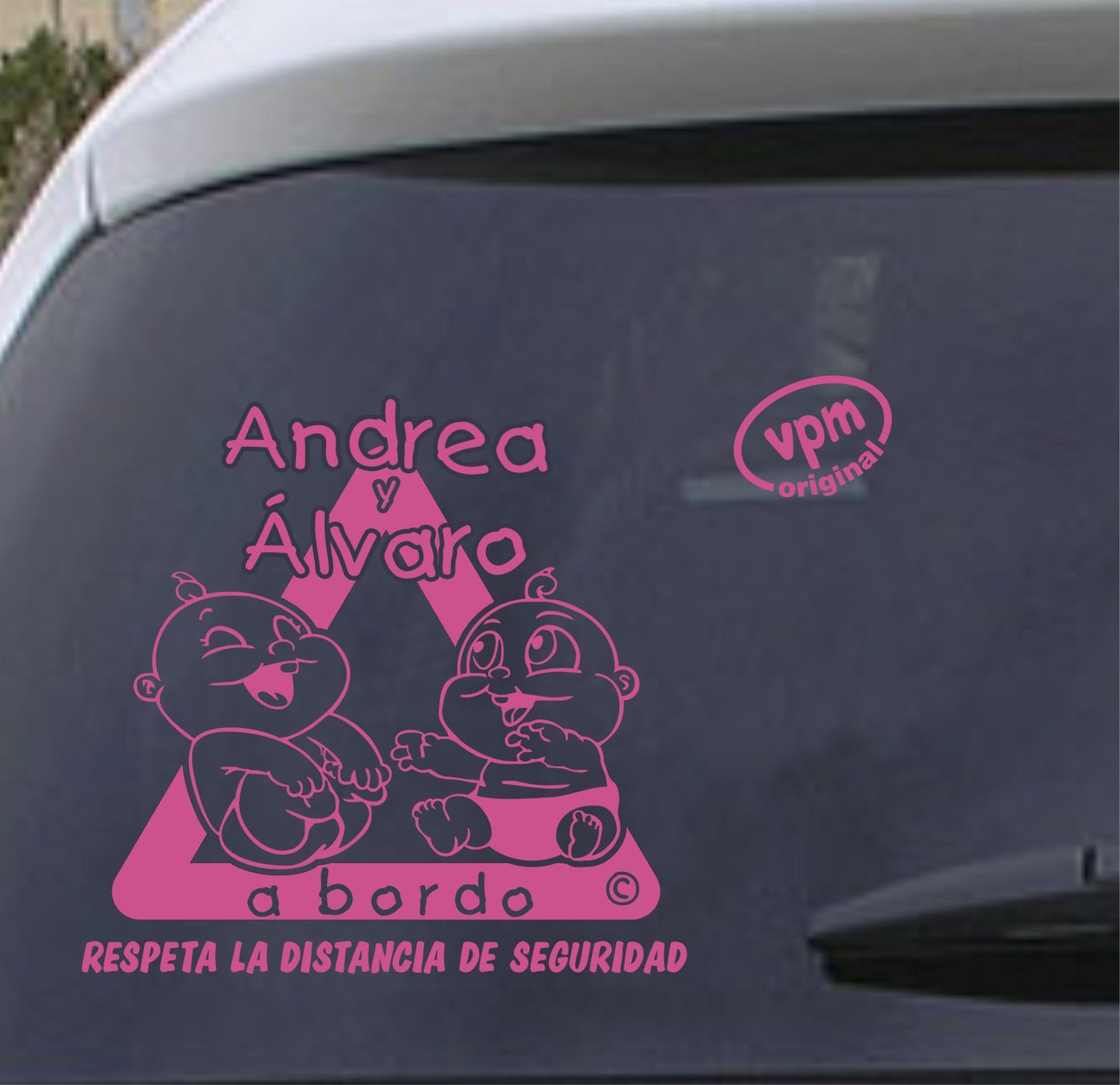 VPM08 Pegatina/Adhesivo BEBÉ A BORDO personalizado