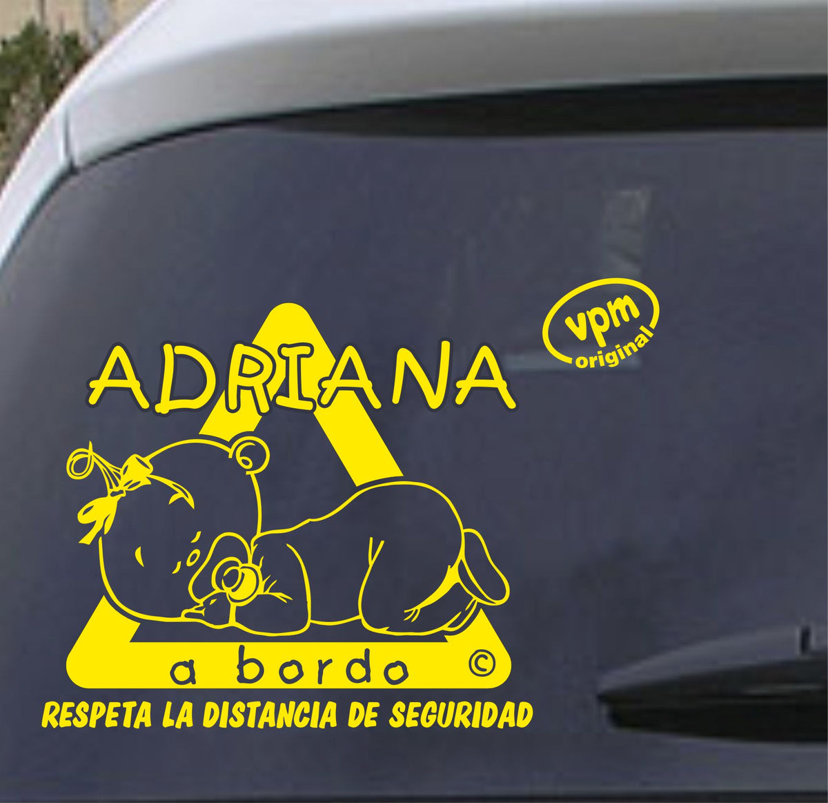 VPM09 Pegatina/Adhesivo BEBÉ A BORDO personalizado