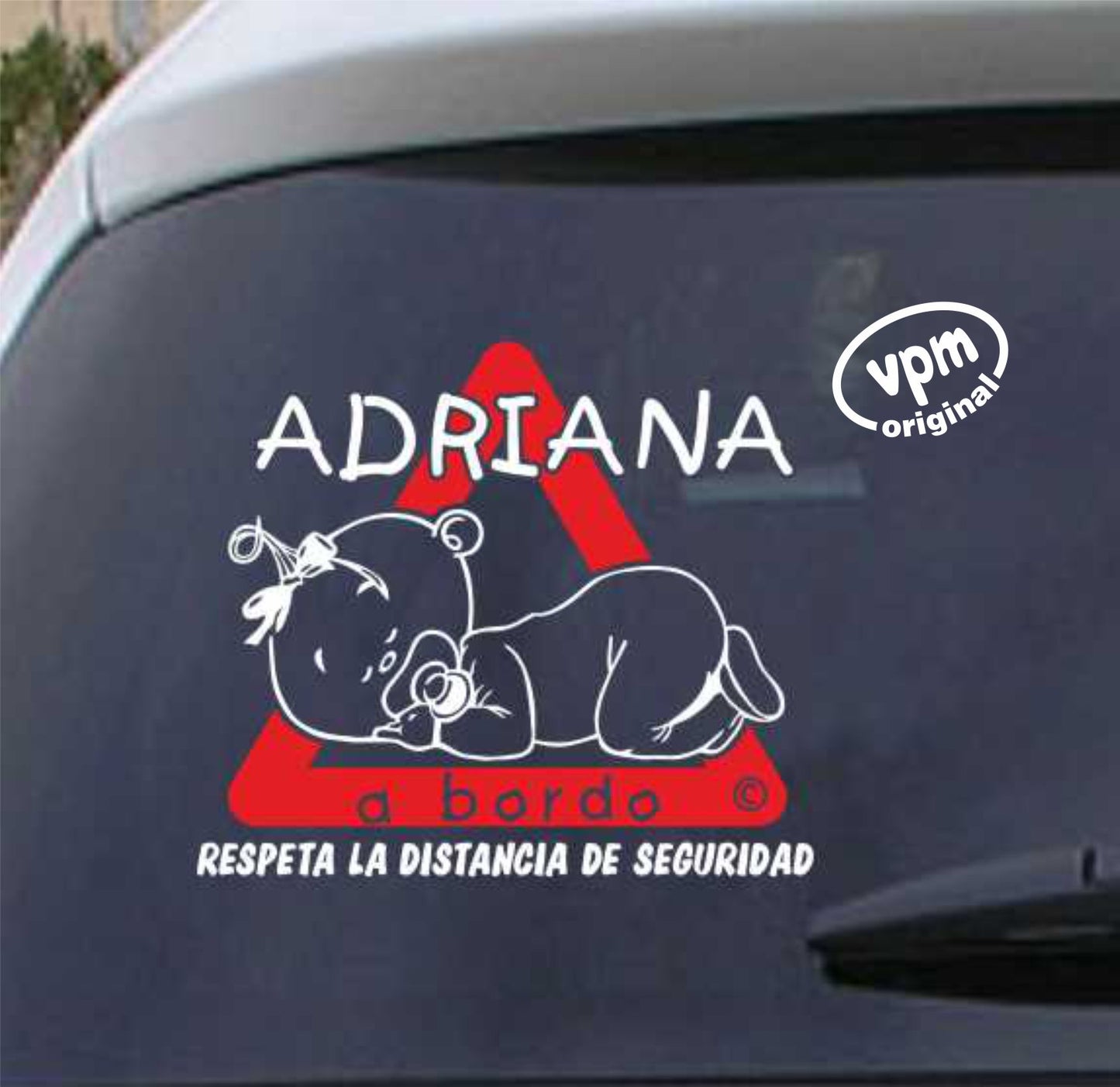 VPM09 Pegatina/Adhesivo BEBÉ A BORDO personalizado