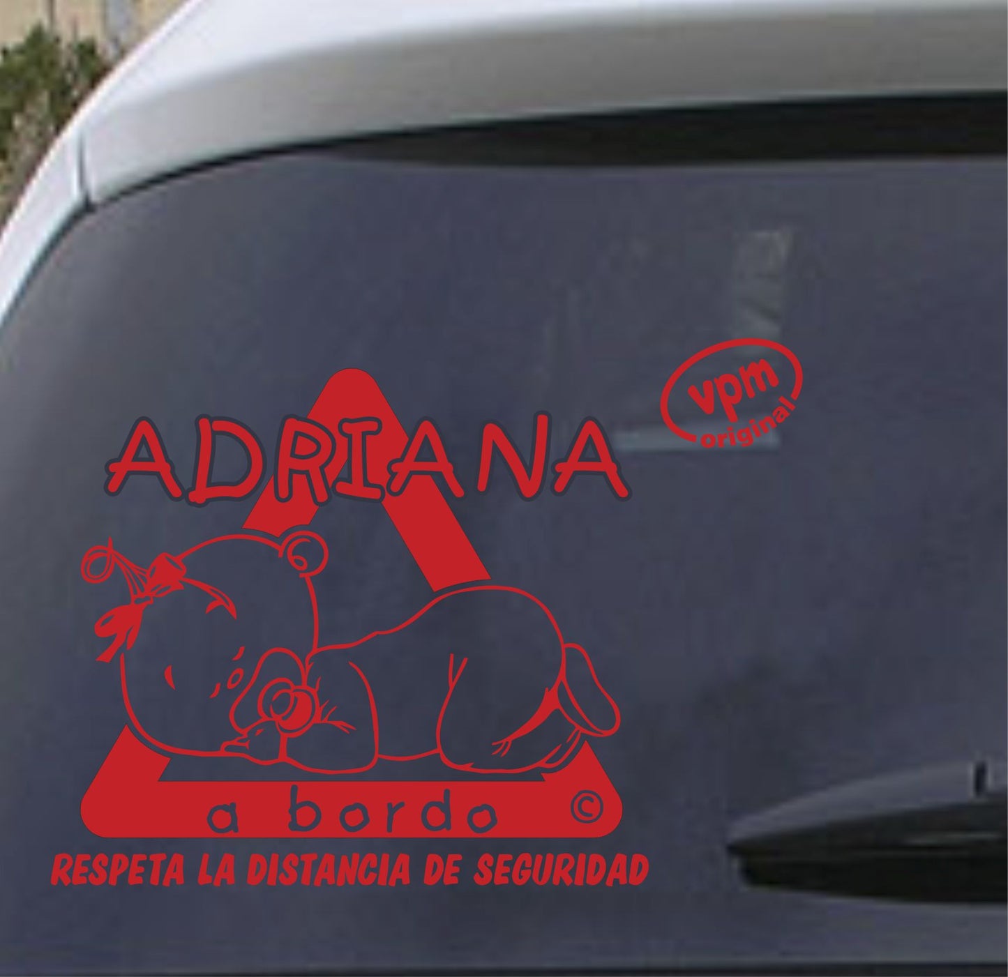 VPM09 Pegatina/Adhesivo BEBÉ A BORDO personalizado