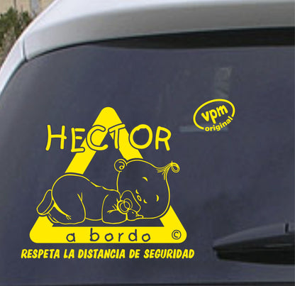 VPM010 Pegatina/Adhesivo BEBÉ A BORDO personalizado