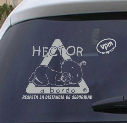 VPM010 Pegatina/Adhesivo BEBÉ A BORDO personalizado