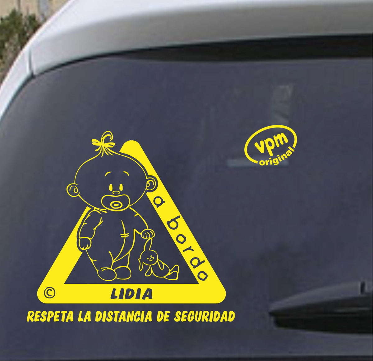 VPM011 Pegatina/Adhesivo BEBÉ A BORDO personalizado
