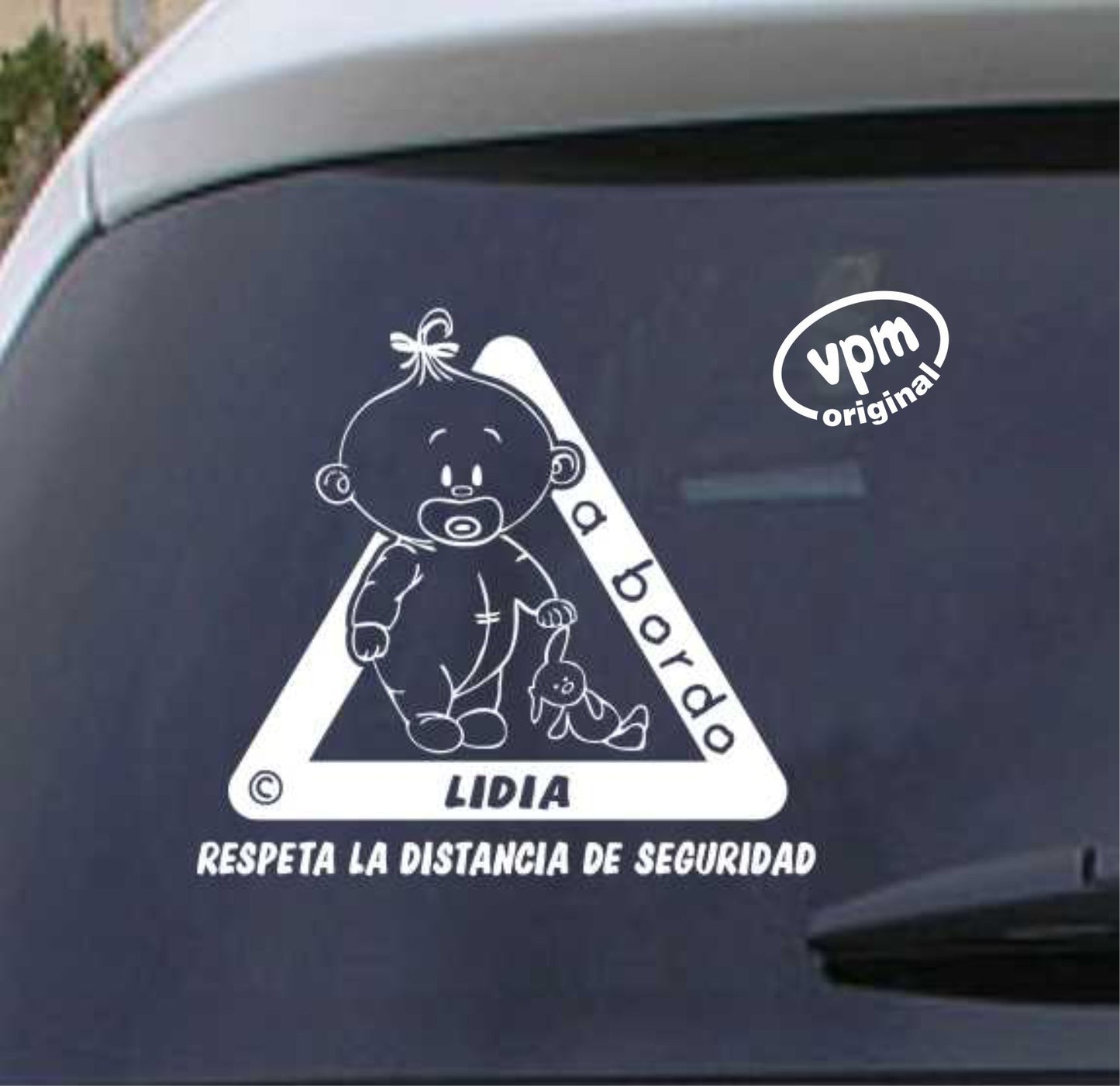 VPM011 Pegatina/Adhesivo BEBÉ A BORDO personalizado