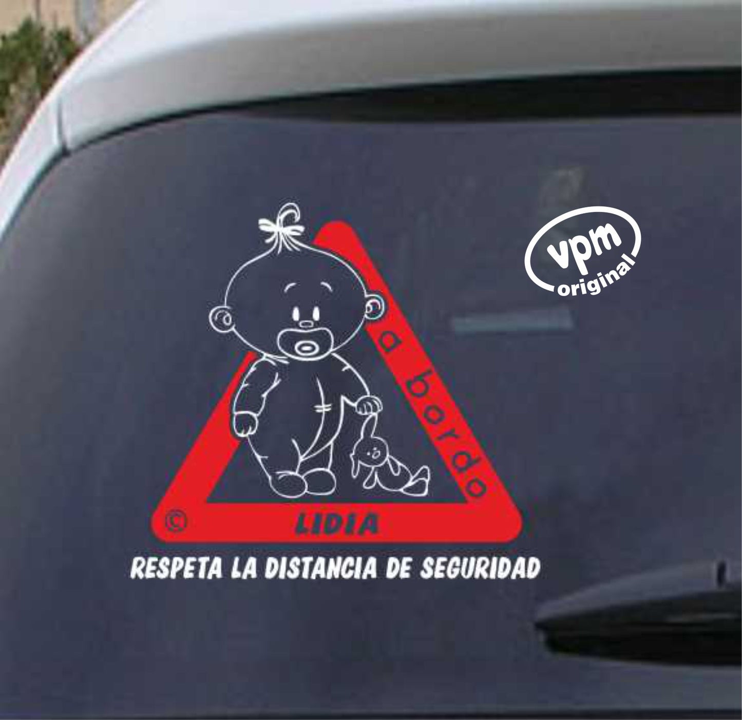 VPM011 Pegatina/Adhesivo BEBÉ A BORDO personalizado