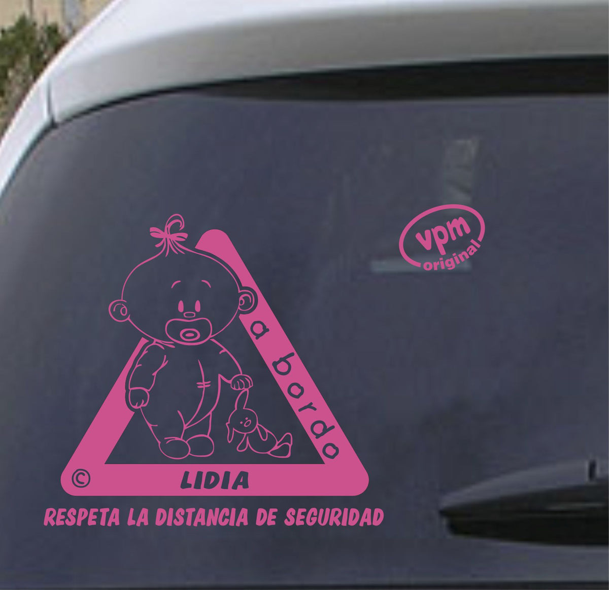 VPM011 Pegatina/Adhesivo BEBÉ A BORDO personalizado